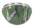 Turquoise And Opal Inlay Silver Ring Size 8-3/4 EX44725
